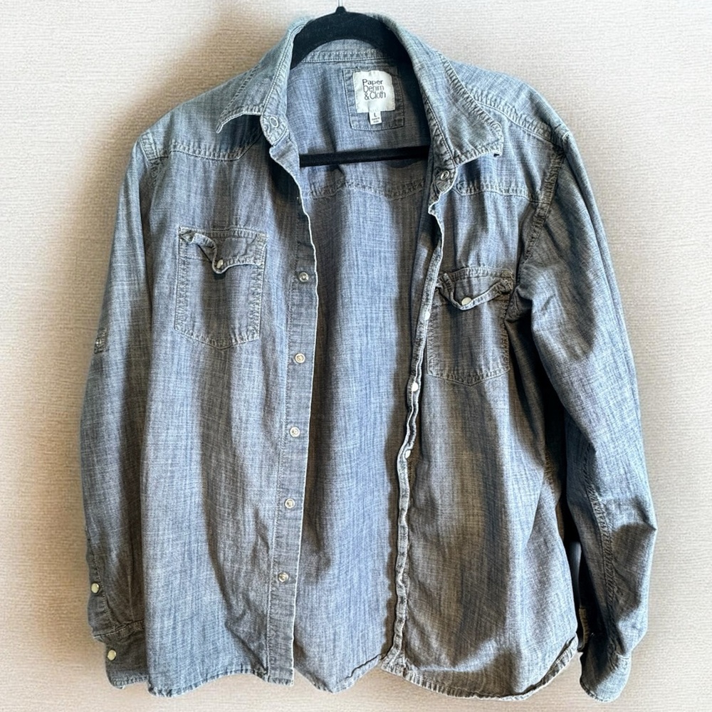 Paper Denim & Cloth Button-Up Shirt Denim